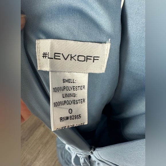 Bill Levkoff Slate Blue Halter A-Line Princess Dress Size 0 NWT - Picture 11 of 17